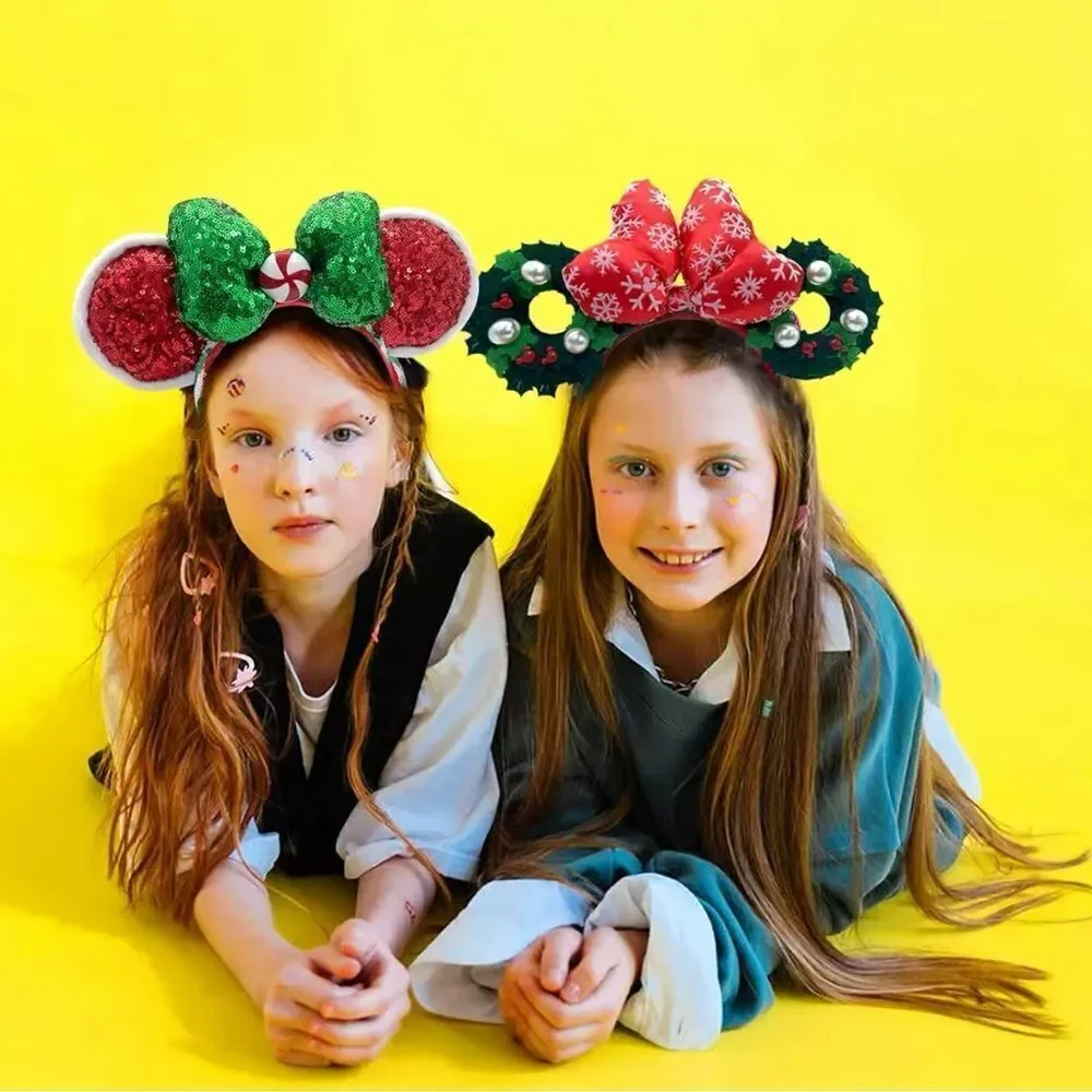 Disney Christmas Mickey mouse wreath ear/ headband